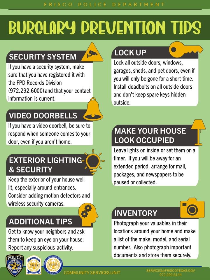 Burglary Prevention Tips