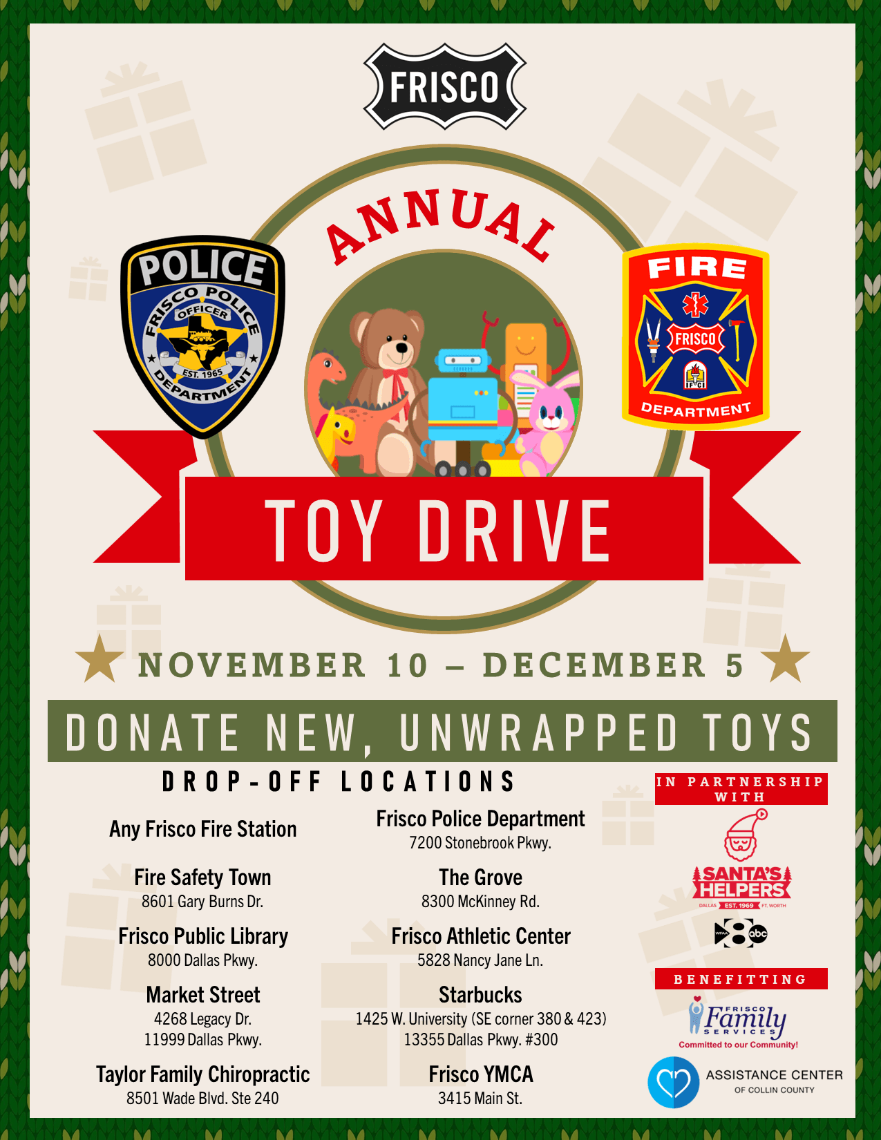 Toy Drive Flyer 2023